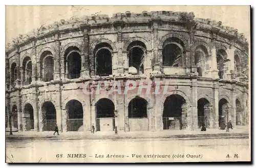 Ansichtskarte AK Nimes Les Arenes Vue exterieure