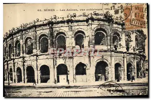 Cartes postales Nimes Les Arenes vue exterieure Cote Ouest