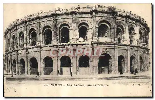 Cartes postales Nimes Les Arenes vue exterieure