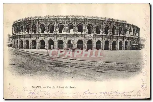 Ansichtskarte AK Nimes Vue exterieure des Arenes