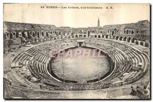 Cartes postales Nimes Les Arenes vue interieure