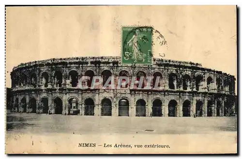 Ansichtskarte AK Nimes Les Arenes vue exterieure