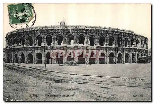 Ansichtskarte AK Nimes Vue exterieure des Arenes