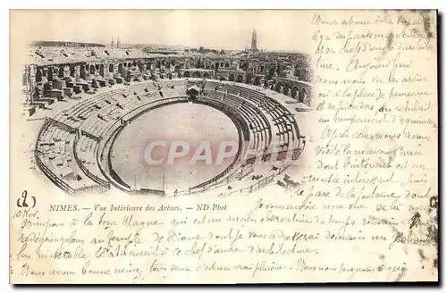 Cartes postales Nimes Vue Interieure des Arenes
