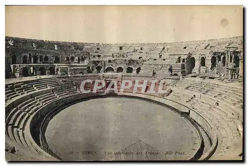 Ansichtskarte AK Nimes Vue interieure des Arenes