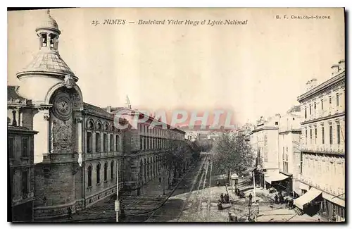 Ansichtskarte AK Nimes Boulevard Victor Hugo et Lycee National