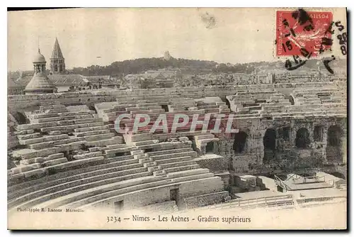 Ansichtskarte AK Nimes Les Arenes Gradins superieurs