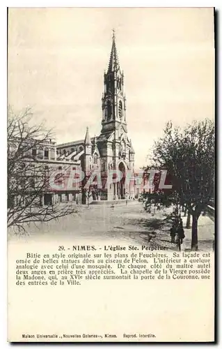 Ansichtskarte AK Nimes L'Eglise Ste Perpetue