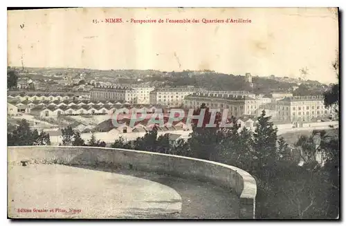 Cartes postales Nimes Perspective de l'ensemble des Quartiers d'Artilleries