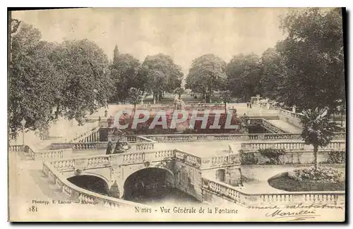 Ansichtskarte AK Nimes Vue Generale de la Fontaine