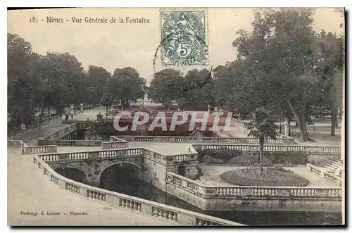 Ansichtskarte AK Nimes Vue Generale de la Fontaine