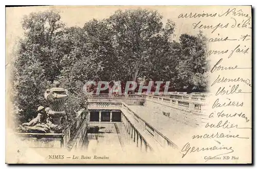 Ansichtskarte AK Nimes Les Bains Romains