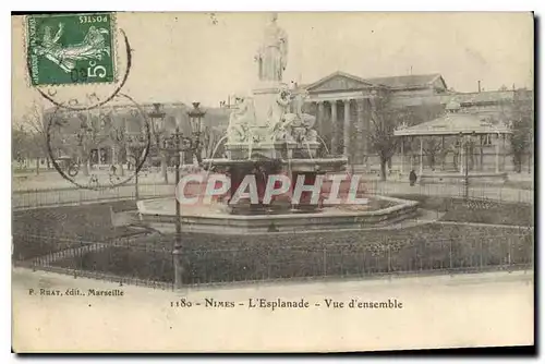 Ansichtskarte AK Nimes L'Esplanade Vue d'ensemble