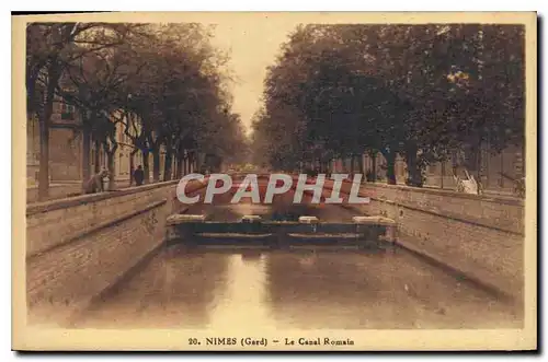 Cartes postales Nimes Gard Le Canal Romain