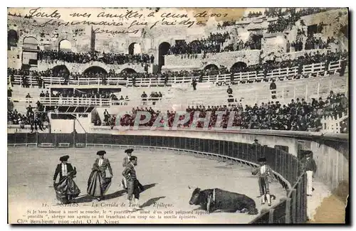 Cartes postales Nimes La Corrida de Toros Epilogue Corrida