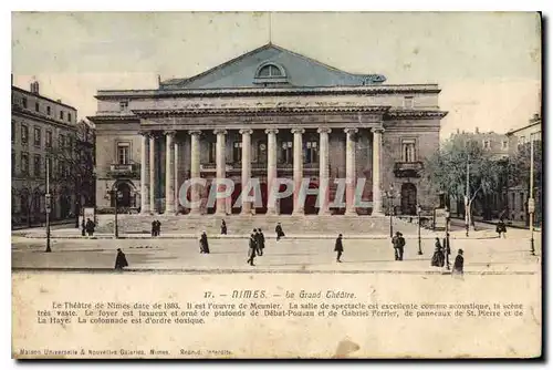 Cartes postales Nimes Le Grand Theatre