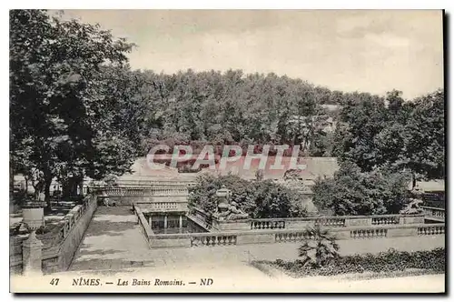 Ansichtskarte AK Nimes Les Bains Romains