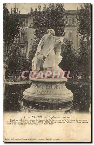 Cartes postales Nimes Alphonse Daudet