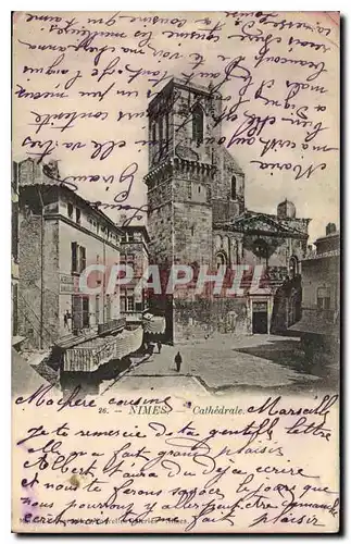 Cartes postales Nimes Cathedrale