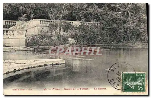 Ansichtskarte AK Nimes Jardin de la Fontaine La Source