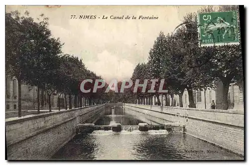Cartes postales Nimes Le Canal de la Fontaine