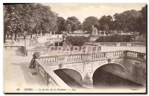 Cartes postales Nimes Le Jardin de la Fontaine