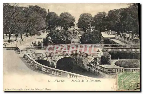 Cartes postales Nimes Jardin de la fontaine