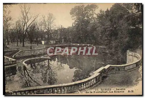 Cartes postales Nimes Jardin de la Fontaine La Source