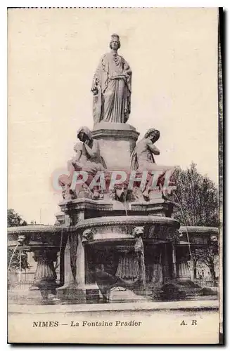 Ansichtskarte AK Nimes La Fontaine Pradier