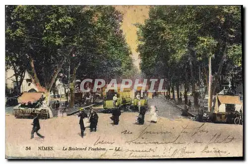 Ansichtskarte AK Nimes Le Boulevard Feucheres Tramway