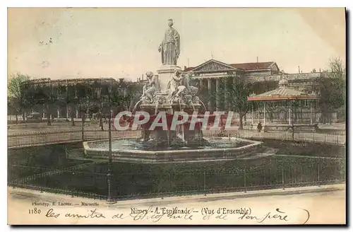 Ansichtskarte AK Nimes L'Esplanade Vue d'Ensemble