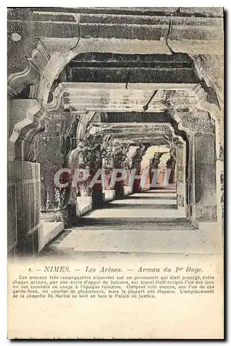 Cartes postales Nimes Les Arenes Arceau du Ier etage