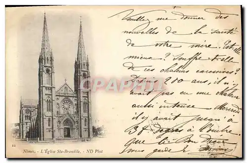 Cartes postales Nimes L'Eglise Ste Brandile