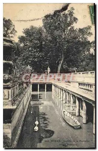 Cartes postales Nimes Jardins de la Fontaine Bains Romains