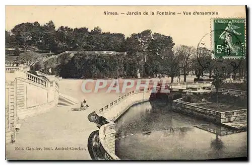 Cartes postales Nimes Jardin de la Fontaine Vue d'ensemble