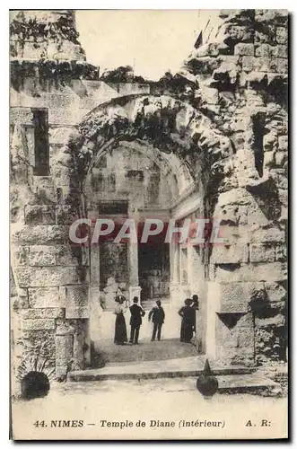 Ansichtskarte AK Nimes Temple de Diane interieur