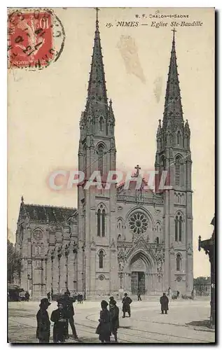 Cartes postales Nimes Eglise Ste Baudile