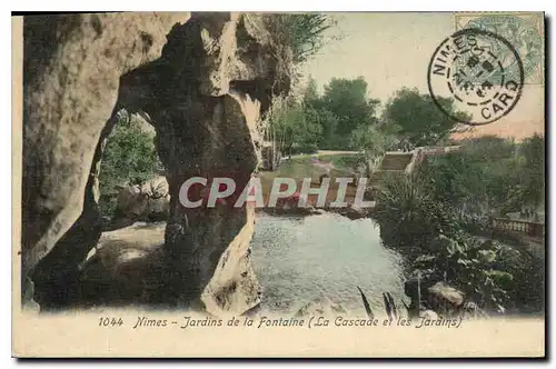 Ansichtskarte AK Nimes Jardins de la Fontaine La Cascade et les Jardins
