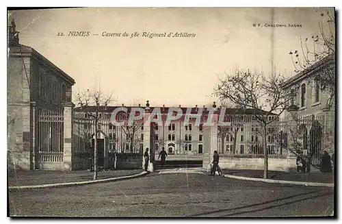 Cartes postales Nimes Caserne du 38 Regiment d'Artillerie Militaria