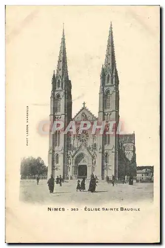 Cartes postales Nimes Eglise Sainte Baudile