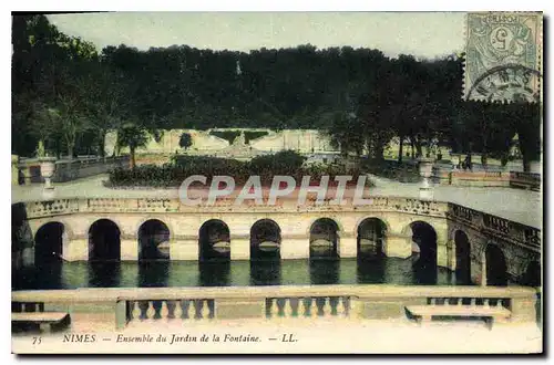 Ansichtskarte AK Nimes Ensemble du jardin de la Fontaine