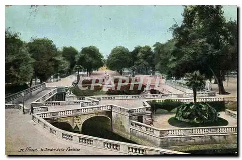 Cartes postales Nimes le jardin de la Fontaine