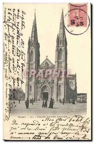 Ansichtskarte AK Nimes Eglise Sainte Baudile