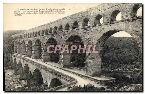 Ansichtskarte AK Vue Orientale du Pont du Gard Prise du Couchant sur la Rive Gauche du Gardou