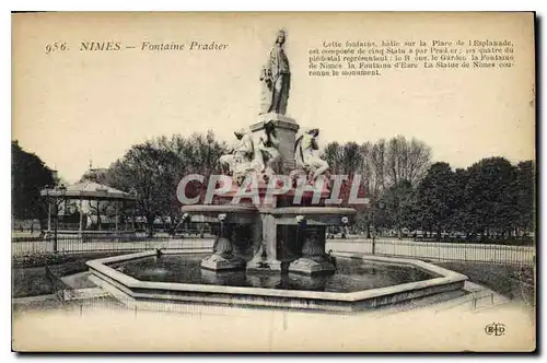 Ansichtskarte AK Nimes Fontaine Pradier cette Fontaine Batie sur la Place de l'Esplanade est composee de cinq sta