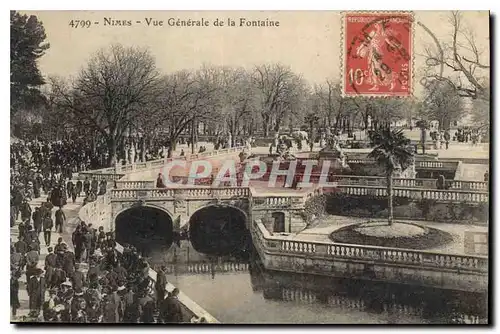 Cartes postales Nimes vue generale de la Fontaine