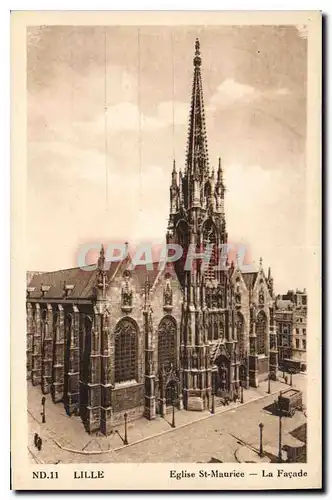 Cartes postales Lille Eglise St Maurice la Facade