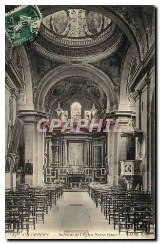 Cartes postales Chambery interieur de l'eglise Notre Dame