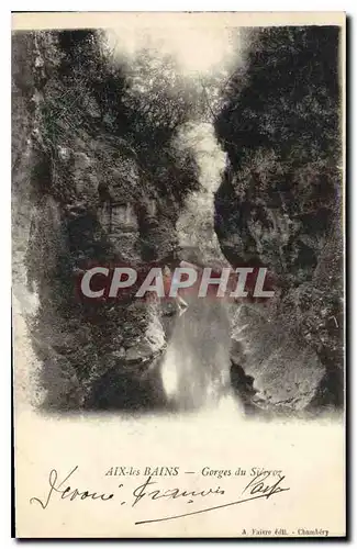 Cartes postales Aix les Bains Gorges du Sierroz