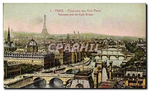 Ansichtskarte AK Paris Panorama des Huit Ponts Tour Eiffel